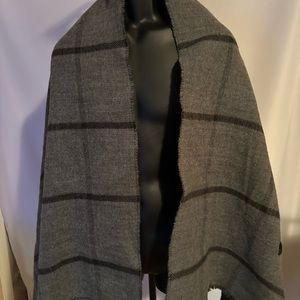 J. Crew women’s black gray plaid sweater poncho‎ NWT